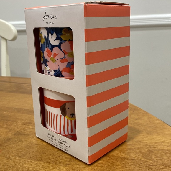 COPY - NWT. Portico Designs, “Joules”, set of 2, stackable, 10oz., bone china … - Picture 13 of 13